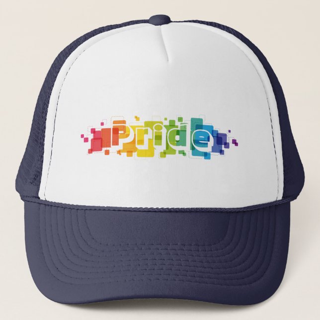 Pride Square Hoodie Trucker Hat (Front)