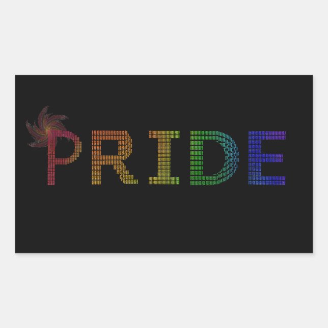 Pride Sticker - Rainbow Text (Front)