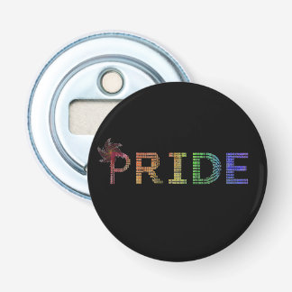 Pride Sticker - Rainbow Text Bottle Opener