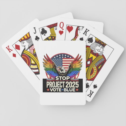 Pride _ Stop Project 2025 _ Vote Blue Poker Cards