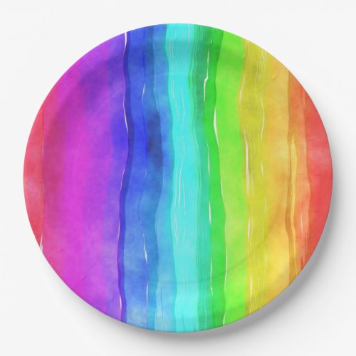 Pride symbol flag giving a discrimination lifesty paper plates
