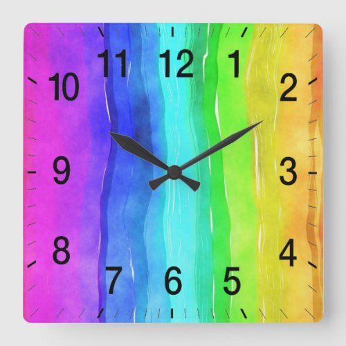 Pride symbol flag giving a discrimination lifesty square wall clock