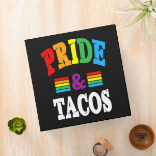 Pride Tacos Lgbt 3 Ring Binder