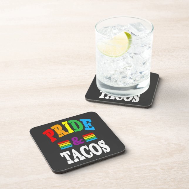 Pride Tacos Lgbt Beverage Coaster (Right Side)
