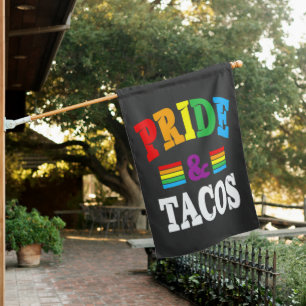 Pride Tacos Lgbt House Flag