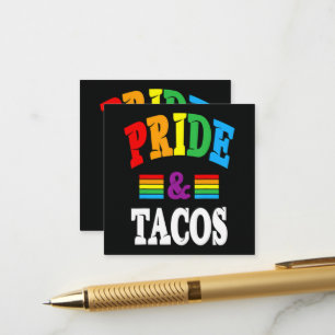 Pride Tacos Lgbt Lgbtq Gay Enclosure Card