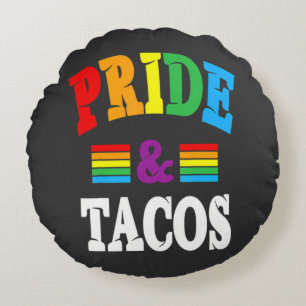 Pride Tacos Lgbt Round Pillow