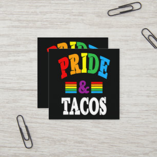 Pride Tacos Lgbt Square Business Card