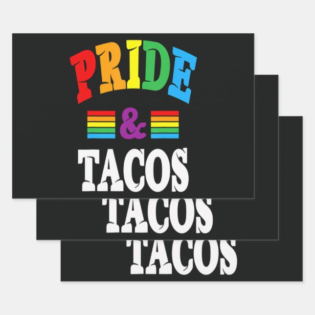 Pride Tacos Lgbt Wrapping Paper Sheets (Set)