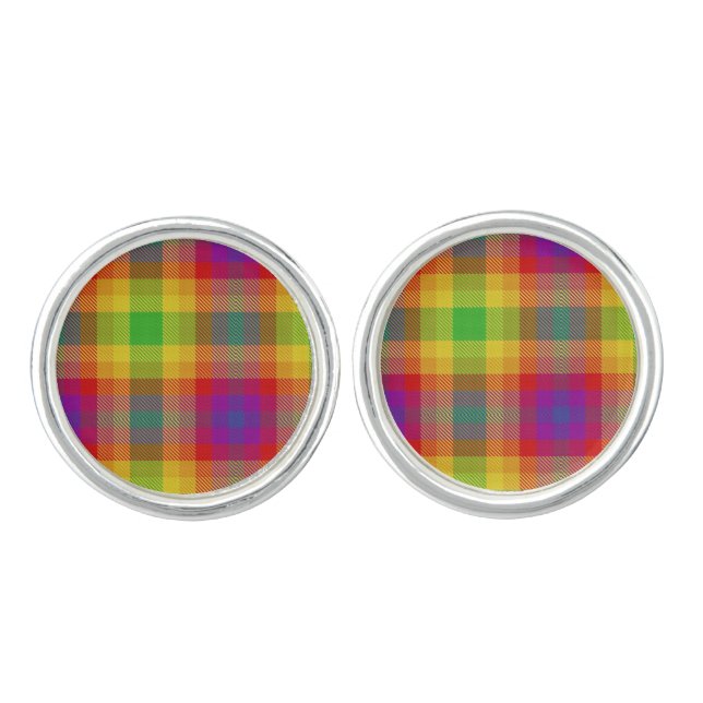 Pride Tartan Cufflinks (Front)
