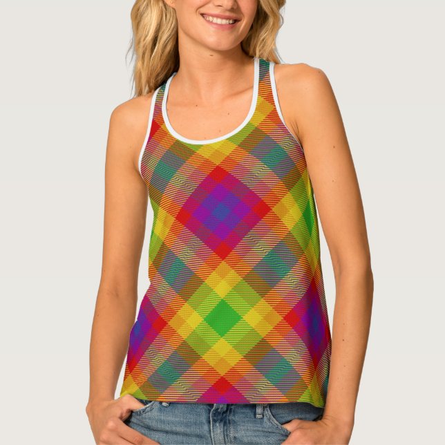 Pride Tartan Tank Top (Front)