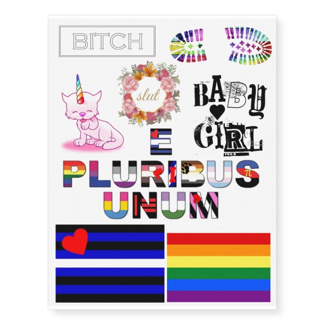 Pride Tattoo Sheet (Front)