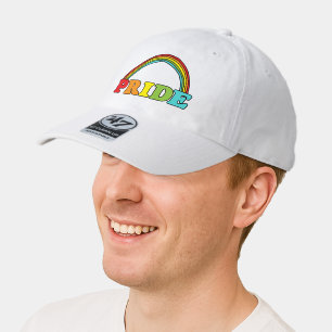 Pride Text and Rainbow 47 Brand Hat