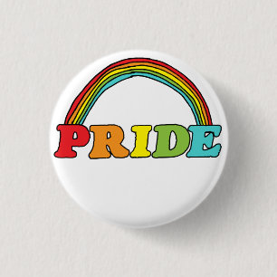 Pride Text and Rainbow Button