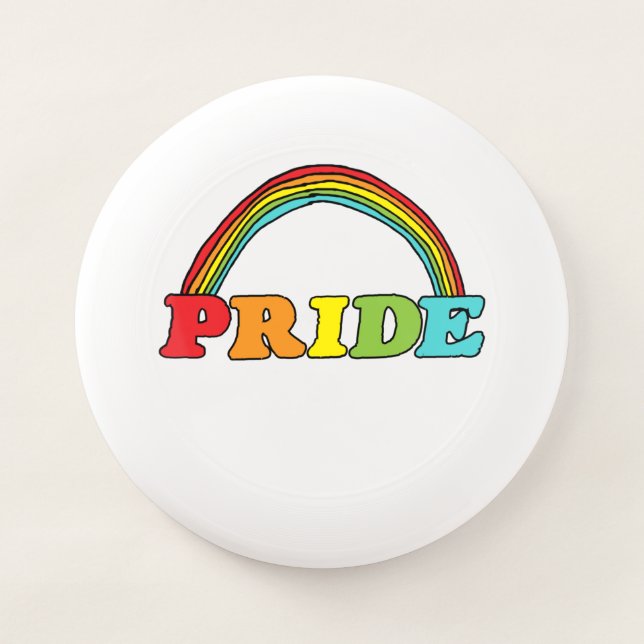 Pride Text and Rainbow Wham-O Frisbee (Front)