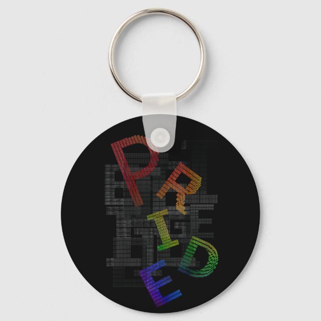 Pride - Text Sticker Keychain (Front)