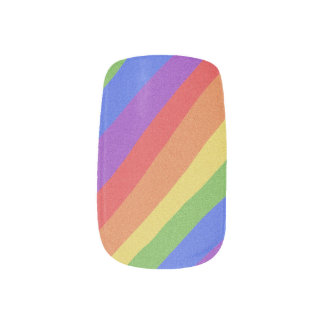 Pride Textured Rainbow Nail Art