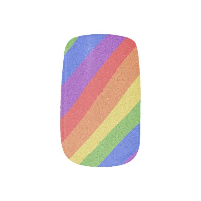 Pride Textured Rainbow Nail Art (Left Thumb)