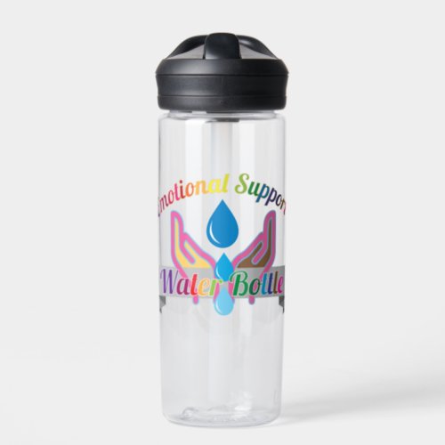 PRIDE Themed Clear Emotional Support Water Bottle