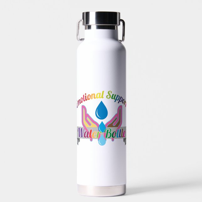 PRIDE Themed Emotional Support Water Bottle (Front)