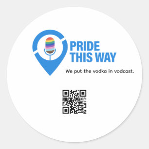 Pride this Way Icon Bottle Opener Classic Round Sticker