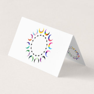 Pride Time Crescent Moon Design Business Card