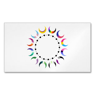 Pride Time Crescent Moon Design Business Card Magnet
