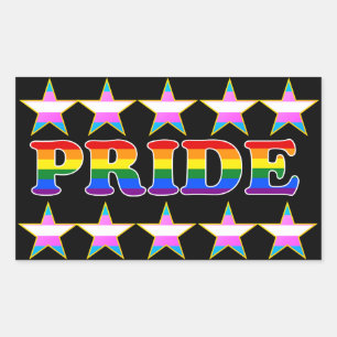 PRIDE Trans Pride Stars Rectangular Sticker