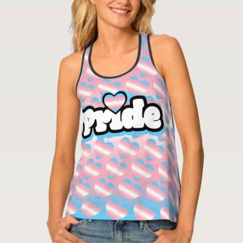 Pride Transgender AllOver Print Racerback Tank Top