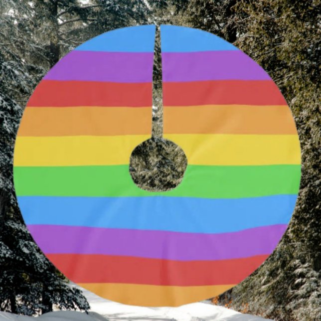 Pride Tree: Rainbow Flag Brushed Polyester Tree Skirt (Creator Uploaded)