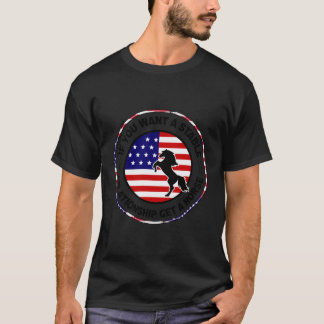 Pride Usa Colors Flag Horse Owner Love Derby Day F T-Shirt