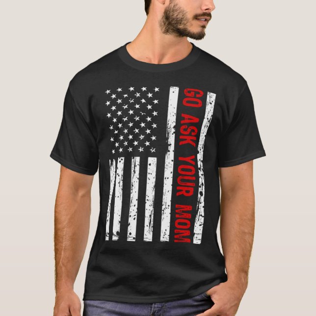 Pride USA Flag & Father's Day Dad Grandpa Family M T-Shirt (Front)