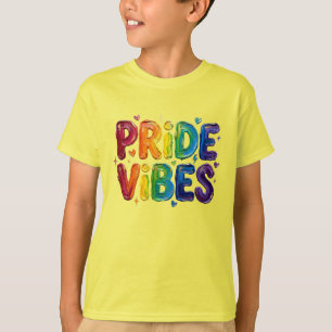 Pride Vibes Rainbow Faux Paint LGBTQ+ T-Shirt
