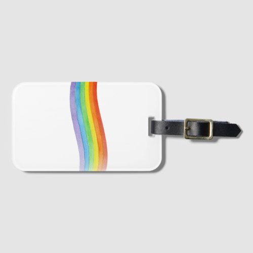 Pride Watercolor Rainbow  Luggage Tag