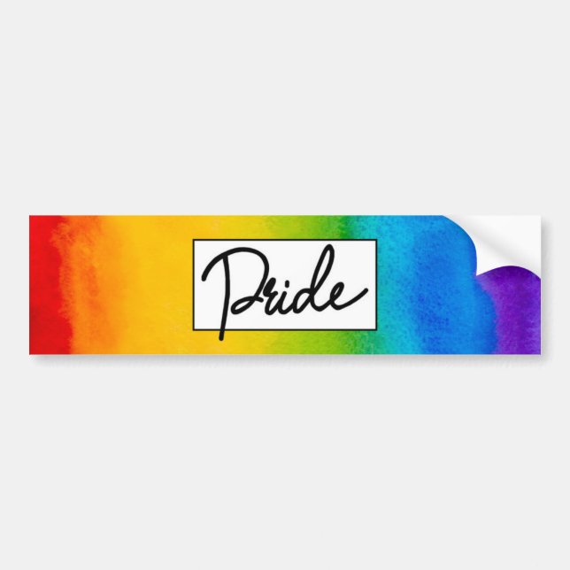 Pride Watercolor Style Bumper Sticker (Front)