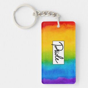 Pride Watercolor Style Keychain