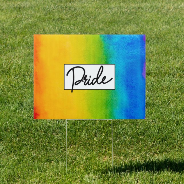 Pride Watercolor Style Sign (Insitu)