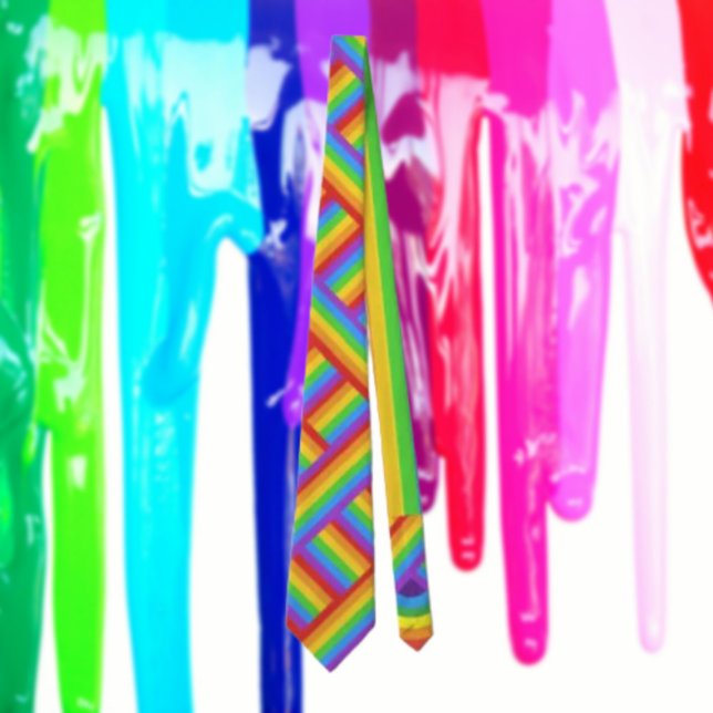 Pride Weave: Interwoven Rainbow Flag Neck Tie (Creator Uploaded)
