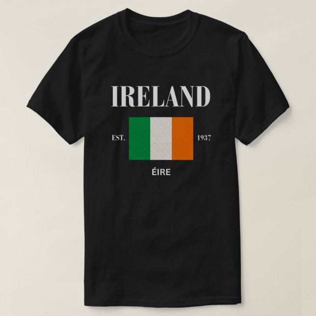  Pride with Our Vibrant Ireland Flag T-Shirt (Design Front)