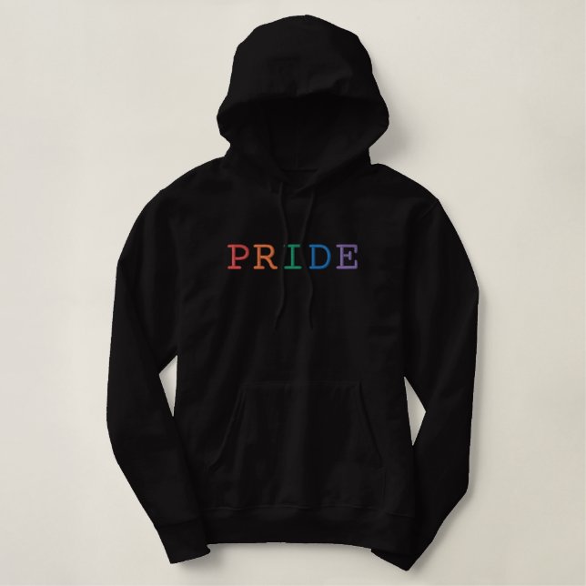 Pride Word Embroidered Hoodie (Design Front)