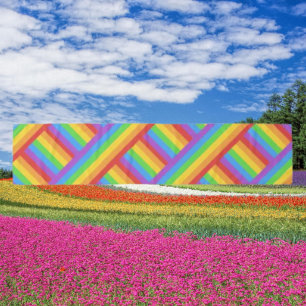 Pride Woven: Crosshatch Rainbow Flag Scarf