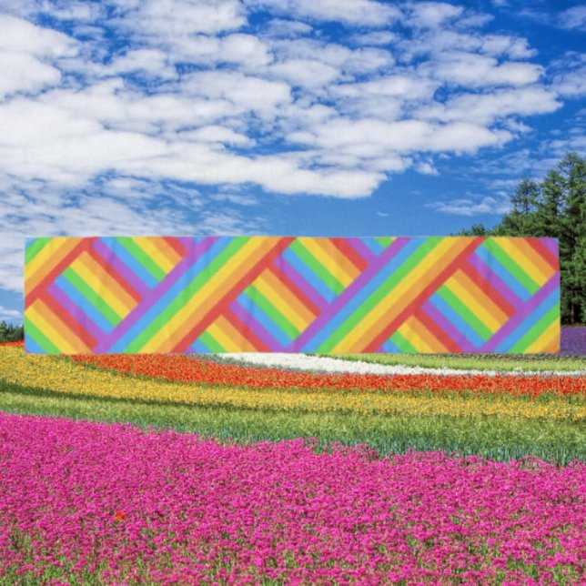 Pride Woven: Crosshatch Rainbow Flag Scarf (Creator Uploaded)