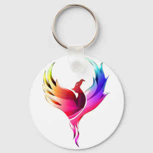 Prideful Phoenix Keychain