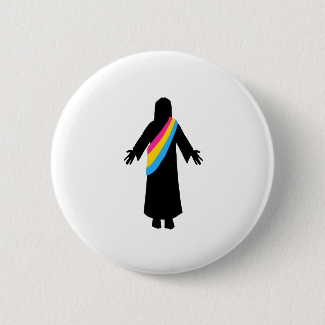 PrideJesus PanFlag Button (Front)