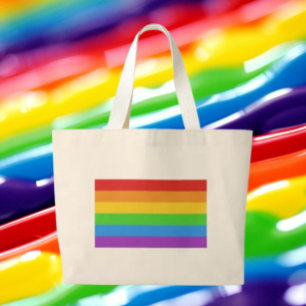 PrideMega: Jumbo Rainbow Pride Large Tote Bag