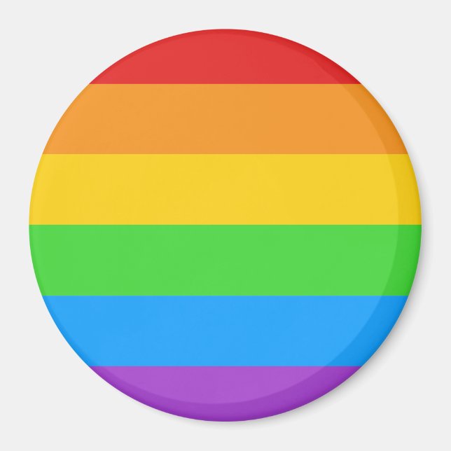 PridePulse: Rainbow Pride Button Magnet (Front)