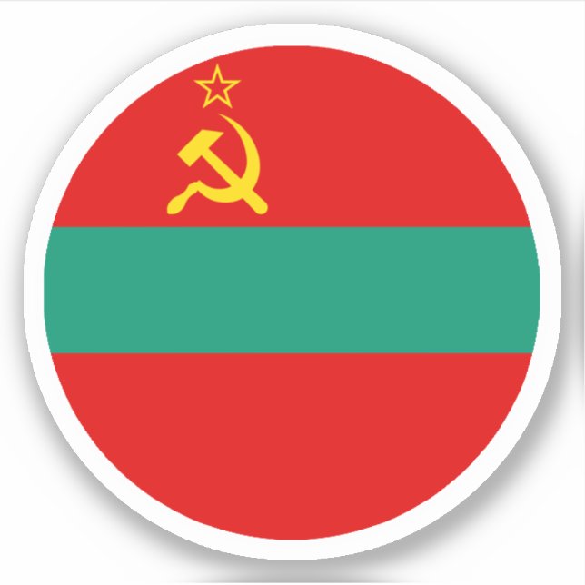 Pridnestrovie / Transnistria Flag Sticker (Front)