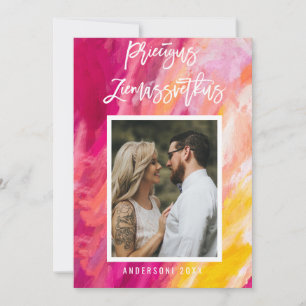 Priecigus Ziemassvetkus Latvian Photo Painted