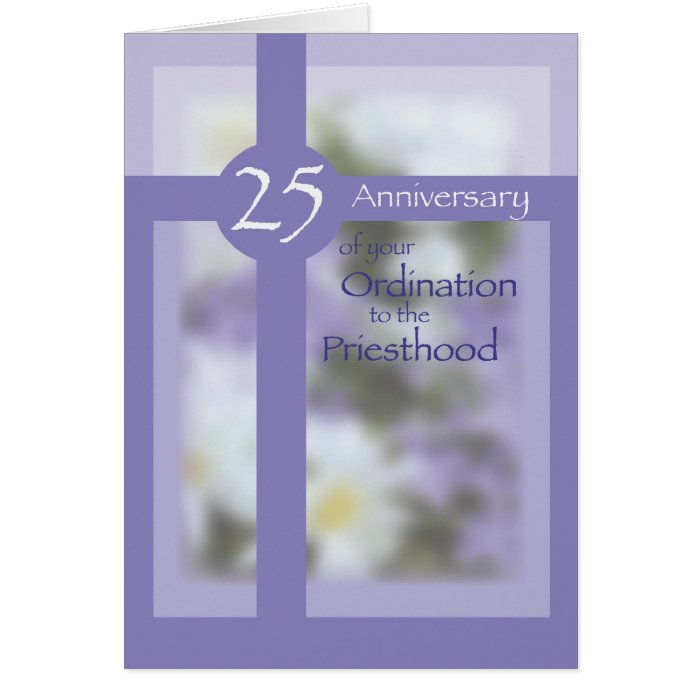 Priest 25th Anniversary Congratulations, Purple Cards