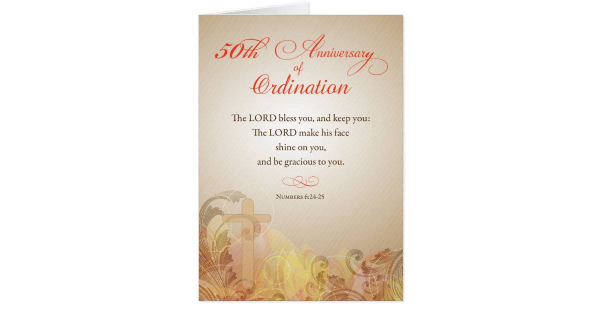 priest 50th anniversary of ordination blessing card zazzle priest 50th anniversary of ordination blessing card zazzle